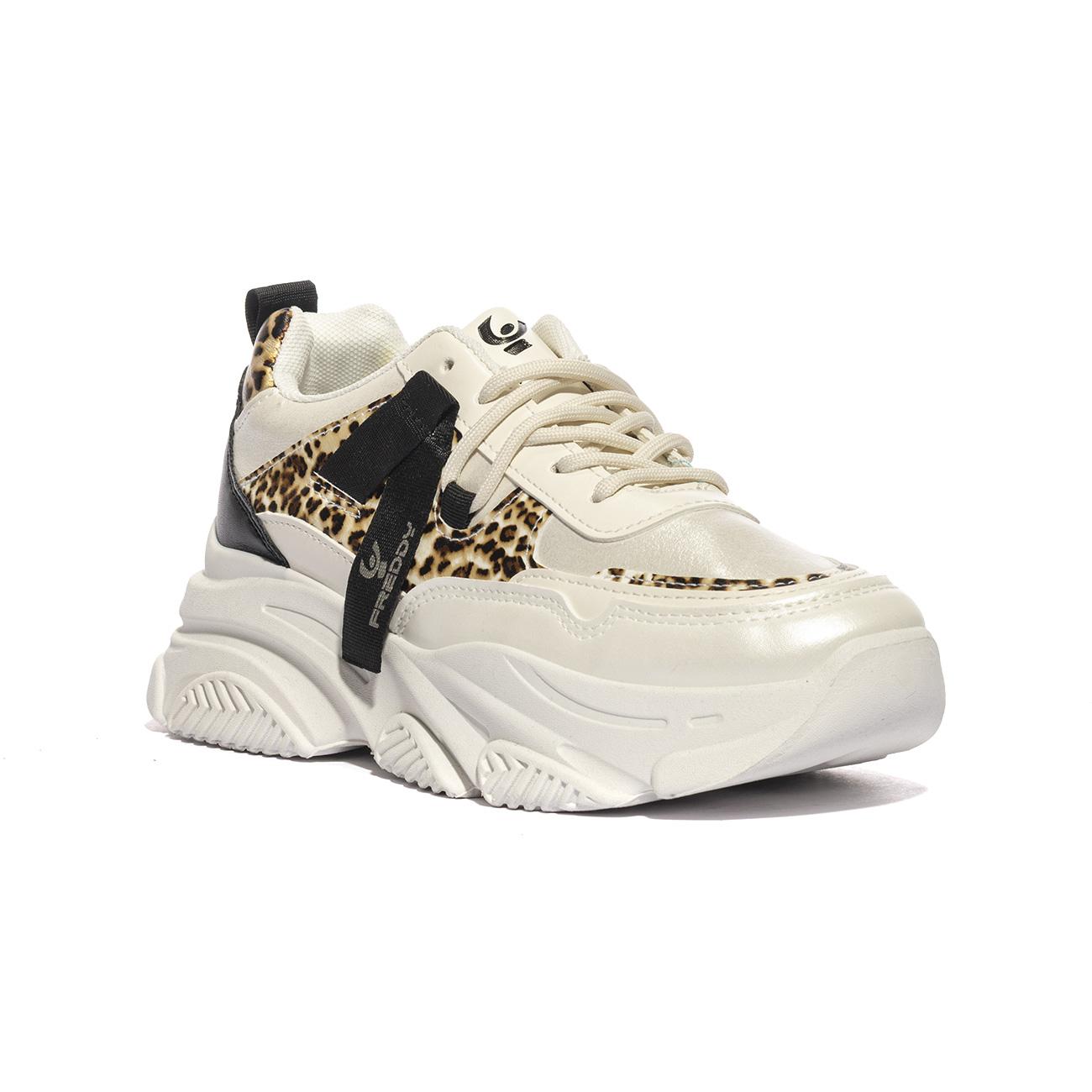 Sneakers Freddy Fy7732 Bianche FY7732ANIMALIER FREDDY