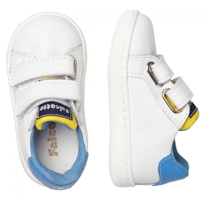 Sneakers FALCOTTO KINER LOW VL Bianco Celeste 0012017749-01-2N34WHITE-OLTREMARE FALCOTTO