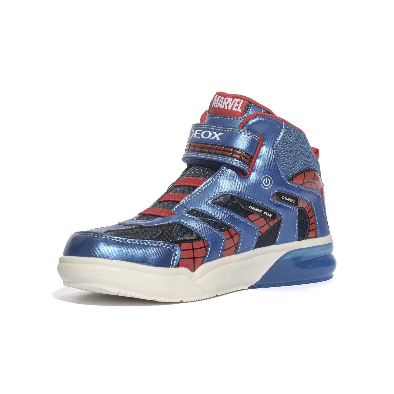 Sneakers Geox Spiderman Grayjay Blu Rosso J269YC 011CENAVY ROYAL C4226 GEOX