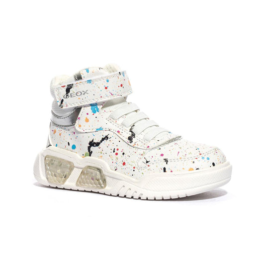 GEOX J36HPA 411 WHITE MULTICOLOR C0653 Sneakers Bambino
