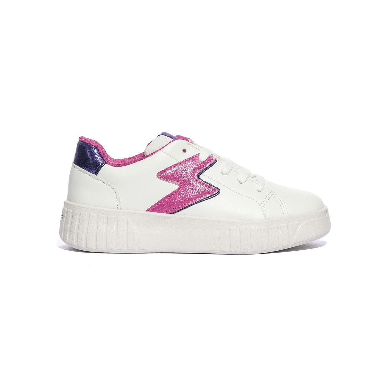 Sneakewrs Geox MIKIROSHI GIRL Bianche J45DVA 054AJWHITE FUCHSIA        C0563 GEOX
