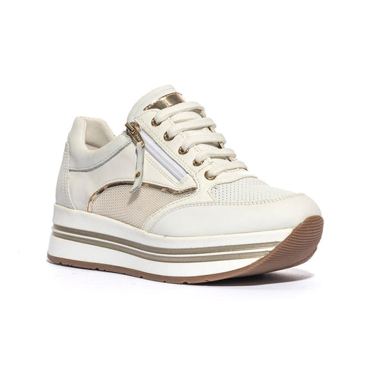 LARA SHOES 19575 WHITE PLATINO Sneakers Donna