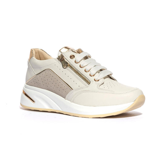 KEYS K10553 WHITE GOLD Sneakers Donna