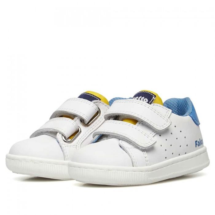 Sneakers FALCOTTO KINER LOW VL Bianco Celeste 0012017749-01-2N34WHITE-OLTREMARE FALCOTTO