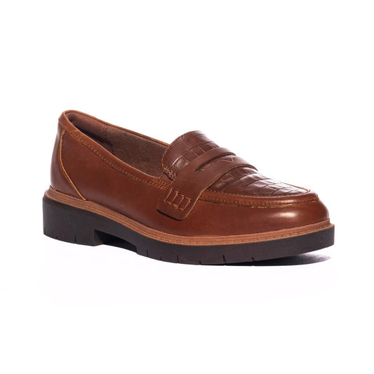 CLARKS 26174455 TAN LEATHER Mocassini Donna