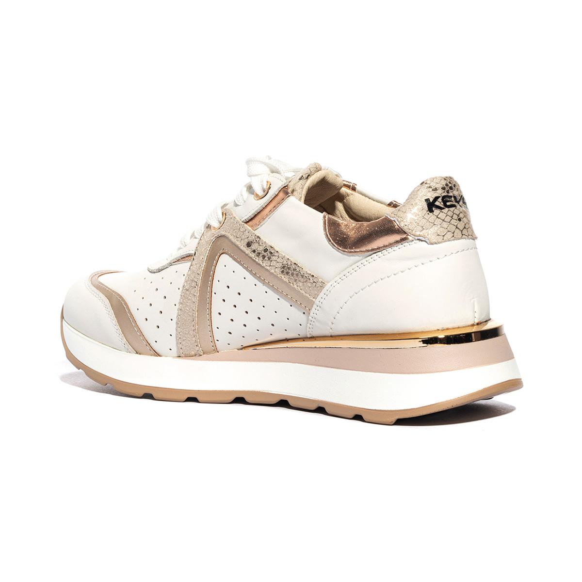 Sneakers Keys K7642 Bianche K7643WHITE GOLD KEYS