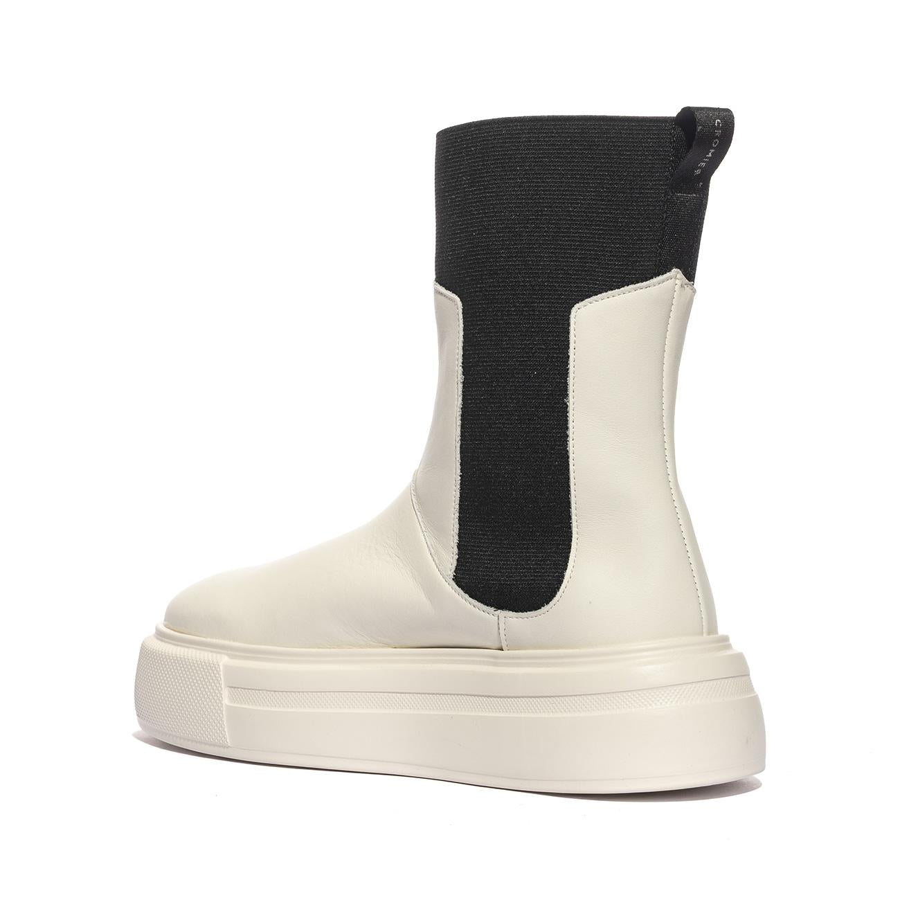 Stivaletti Frau T-CALFmix Bianche nere C2L7PANNA CROMIER