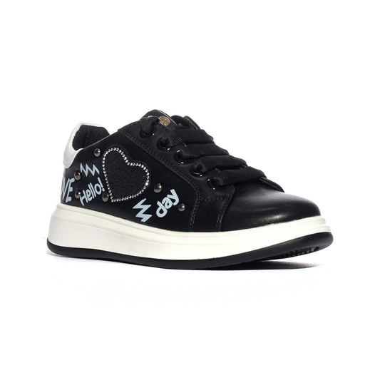 ASSO AG14084 BLACK WHITE Sneakers Bambina