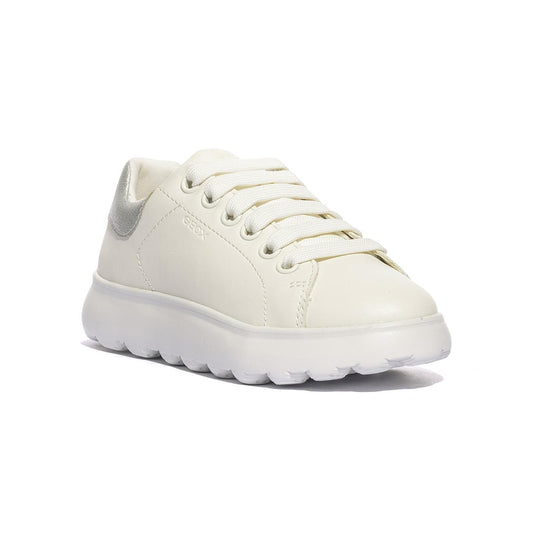 GEOX J55MRA 000BC WHITE SILVER C0007 Sneakers Bambina