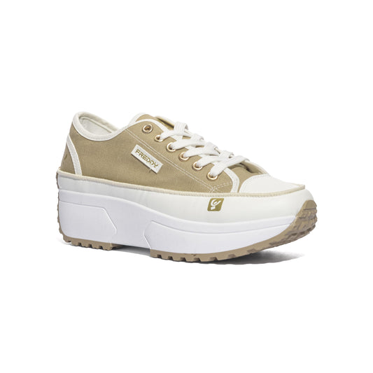 FREDDY FY7585 BEIGE WHITE Sneakers Donna
