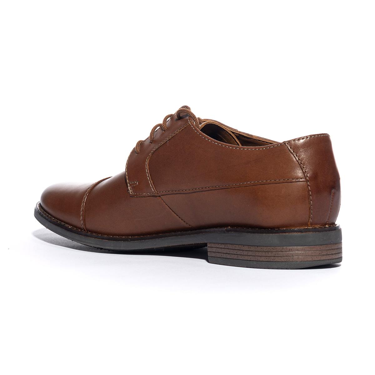 CLARKS 123138 TAN LEATHER Stringate Uomo
