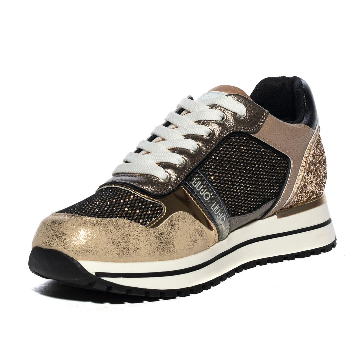 Sneakers Liu Jo Kiss Marroni Oro 4F2775TX069S1875TAUPE GOLD LIUJO