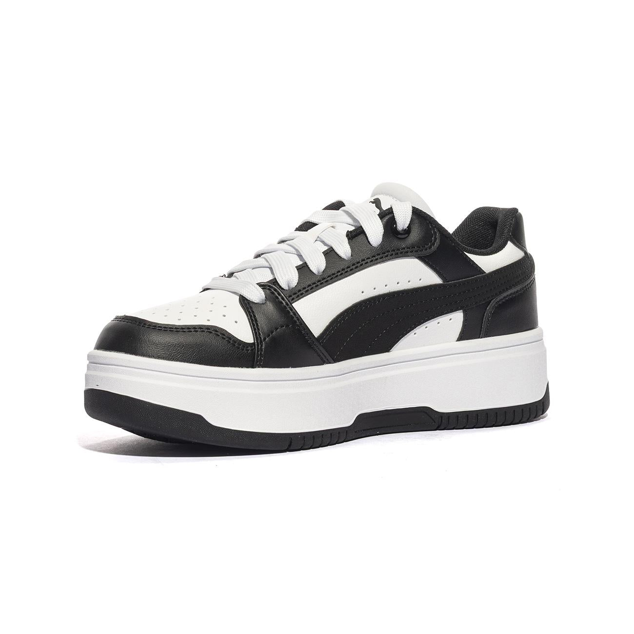 Sneakers puma REBOUND FEMME LOW Bianche Nere 402592-02WHITE BLACK PUMA