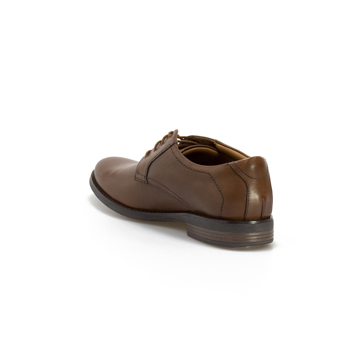 CLARKS 145296 DARK TAN LEA Stringate Uomo