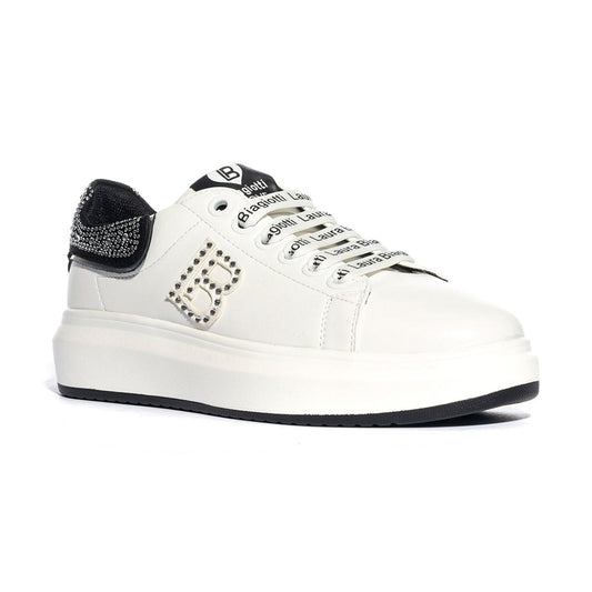 LAURA BIAGIOTTI 8781 WHITE BLACK Sneakers Bambina