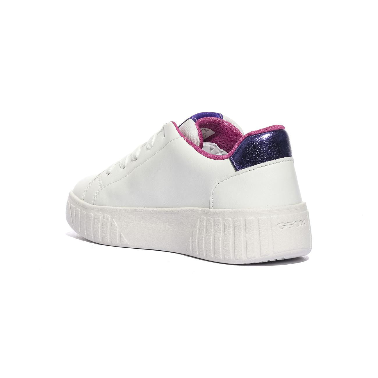 Sneakewrs Geox MIKIROSHI GIRL Bianche J45DVA 054AJWHITE FUCHSIA C0563 GEOX