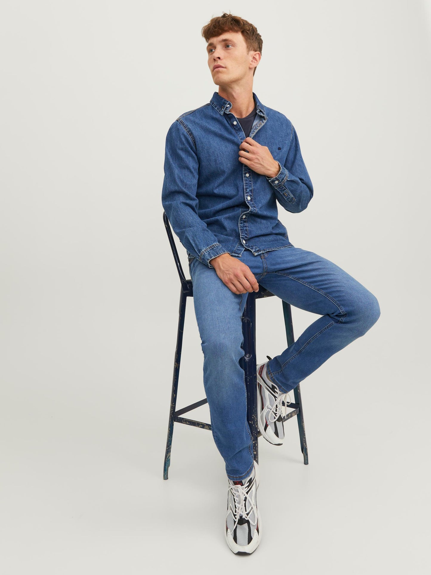 JACK & JONES 12243592 Blue Denim Jeans Uomo