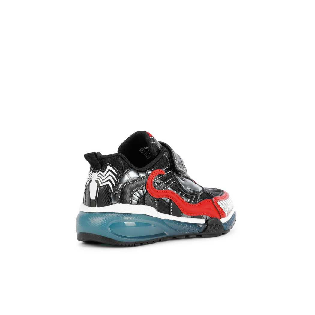 GEOX J26FEC BLACK RED C0048 Sneakers Bambino