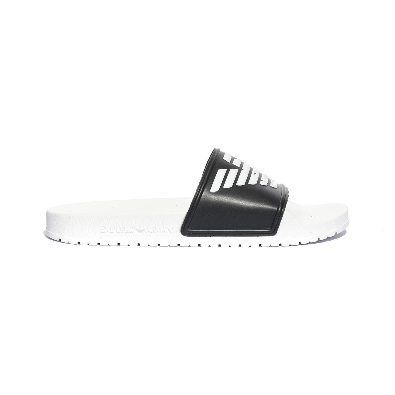 Ciabatte Armani Xvps04 Bianche Nere XVPS04BLACK WHITE BLACK ARMANI
