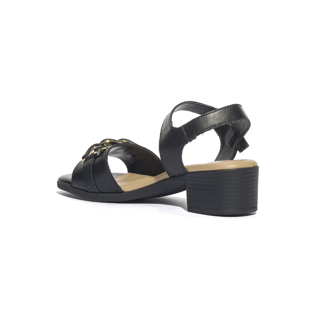 VALLEVERDE 63011 NAPPA NERO Sandali Donna