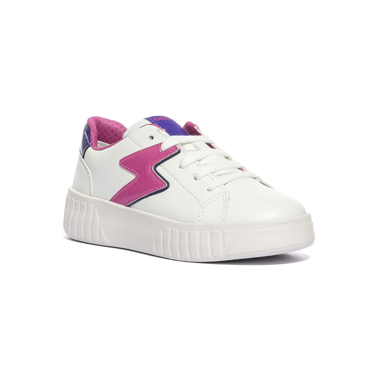 Sneakewrs Geox MIKIROSHI GIRL Bianche J45DVA 054AJWHITE FUCHSIA        C0563 GEOX