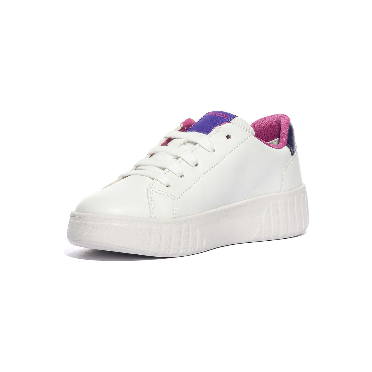 Sneakewrs Geox MIKIROSHI GIRL Bianche J45DVA 054AJWHITE FUCHSIA        C0563 GEOX