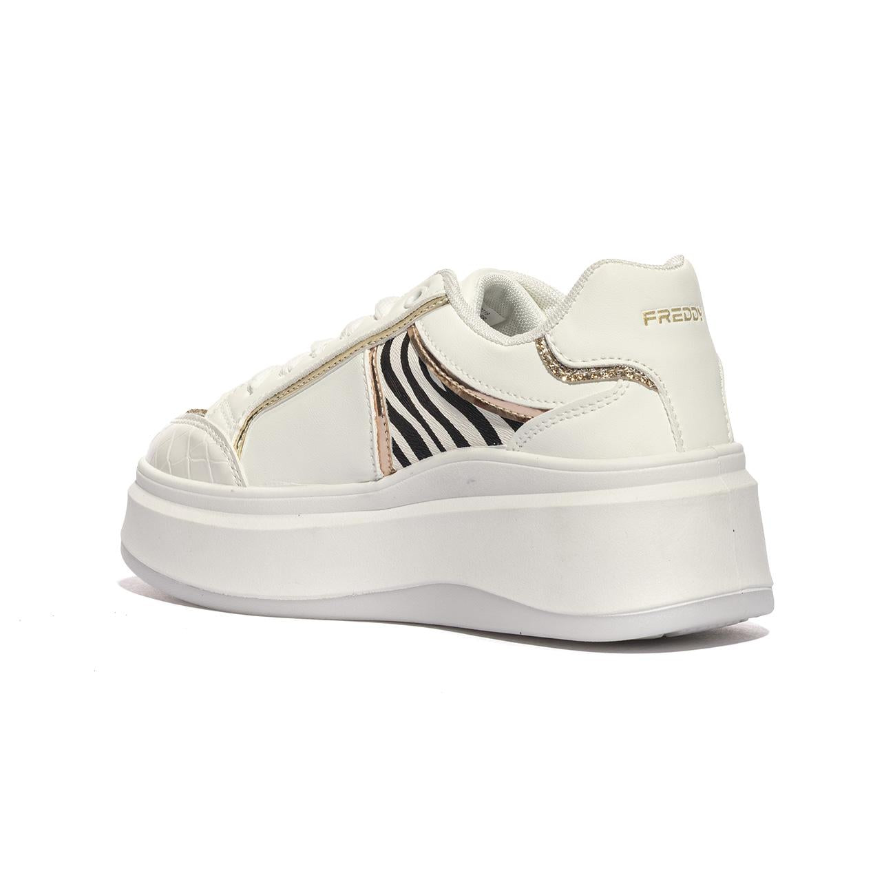 Sneakers Freddy Fy7719 Bianche FY7719ANIMALIER FREDDY