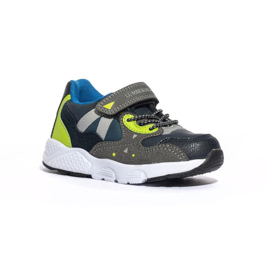 LUMBERJACK SBH3005-001 DK GREY ACID GREEN Sneakers Bambino