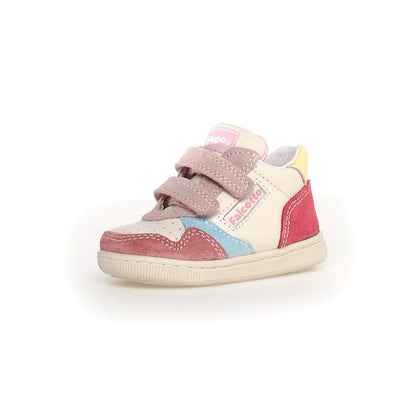 Sneakers FALCOTTO KLIP VL SUEDE CALF MILK-CLAY-PAPAYA