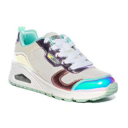 Sneakers Skechwers uno Metallic Bianche WMLT
