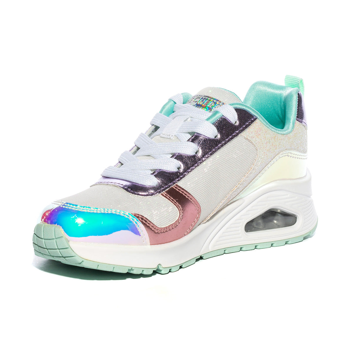 Sneakers Skechwers uno Metallic Bianche WMLT