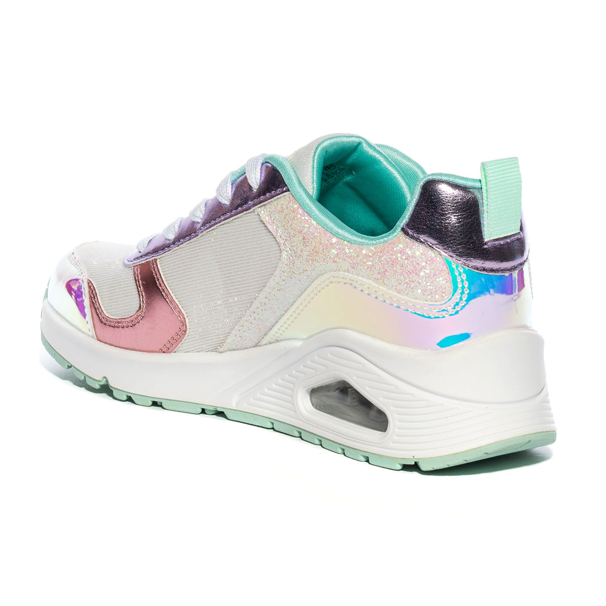 Sneakers Skechwers uno Metallic Bianche WMLT