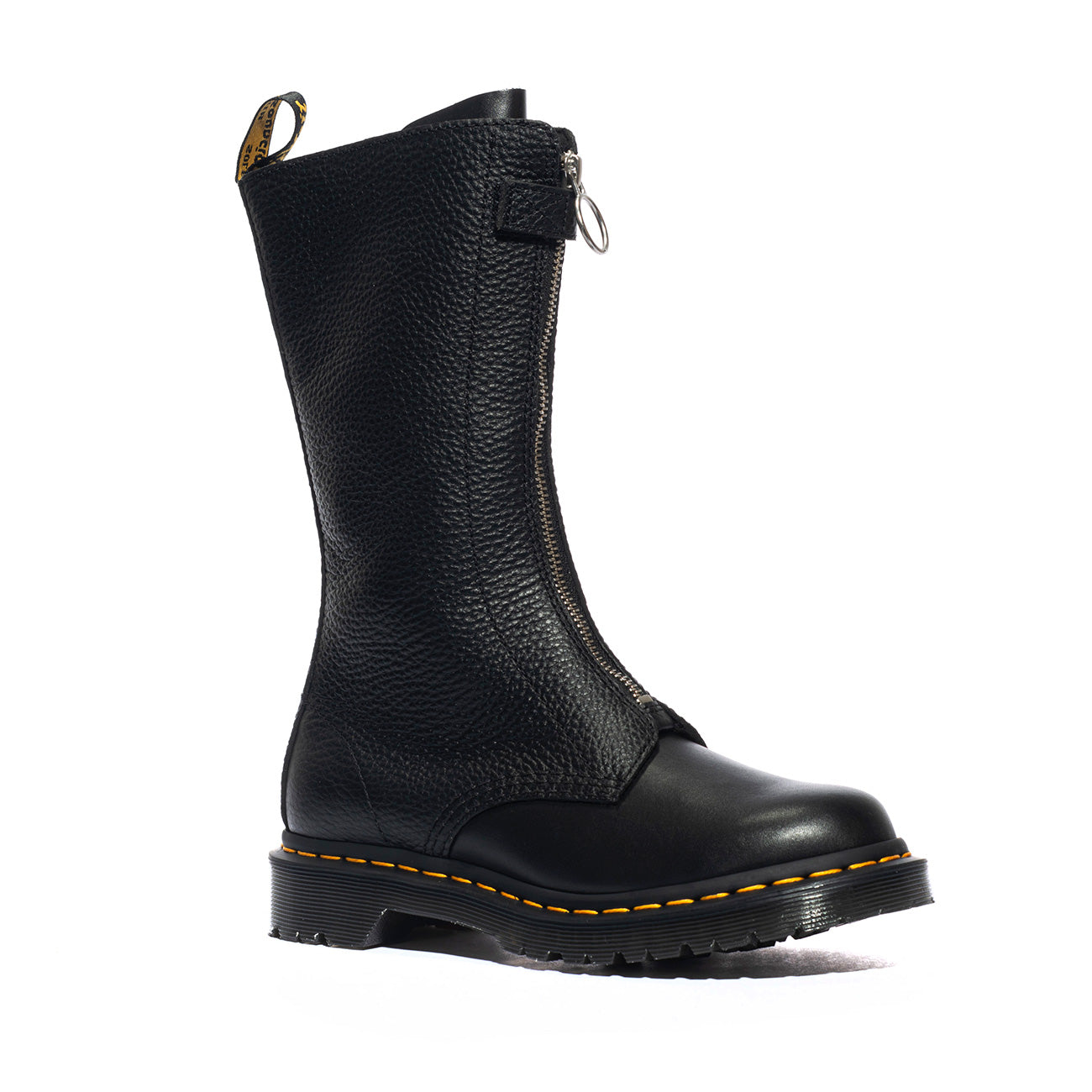 Stivali Dr. Martens 1B99 Front Zip BLACK WANAMA+MILLED NAPPA