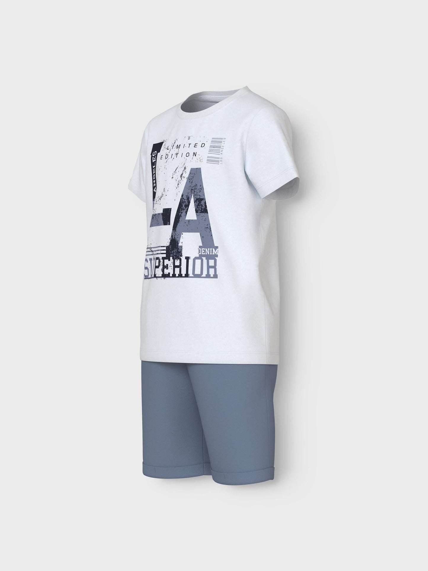 T-Shirt E Pantaloncini Name It Nkmvigano Sweat Set BRIGHT WHITE