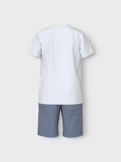 T-Shirt E Pantaloncini Name It Nkmvigano Sweat Set BRIGHT WHITE
