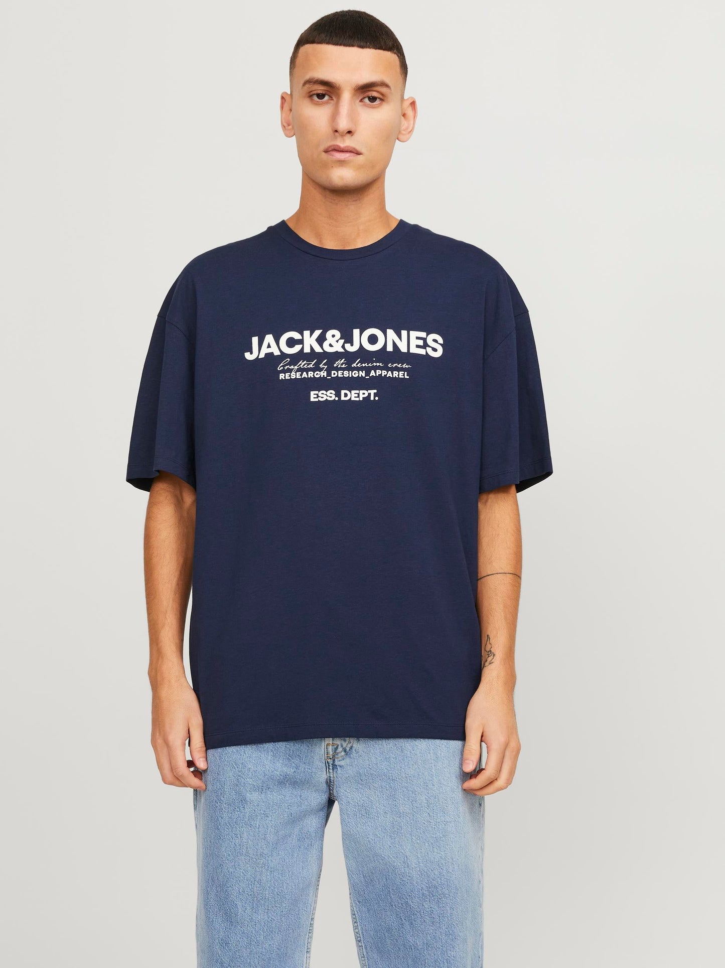 T-Shirt Jack E Jones Jjgale Tee Ss O-Neck Ln NAVY BLAZER