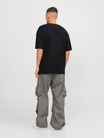 T-Shirt Jack E Jones Jjgale Tee Ss O-Neck Ln BLACK