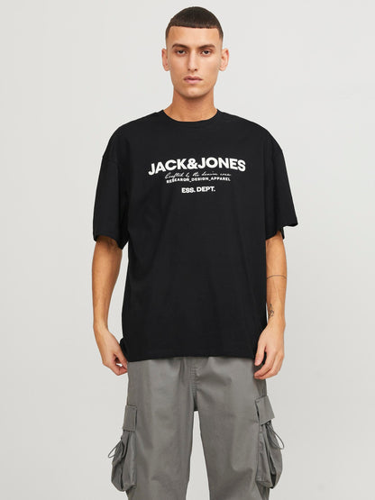 T-Shirt Jack E Jones Jjgale Tee Ss O-Neck Ln BLACK