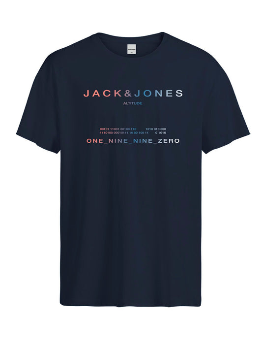 T-Shirt Jack E Jones Jcoriot Tee Ss Crew Neck Fst NAVY BLAZER