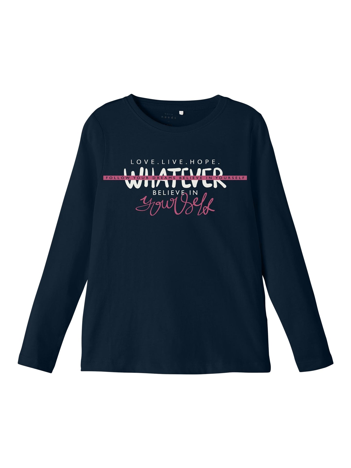 T-Shirt Name It  Nkfviolet Ls Loose Top K1 DARK SAPPHIRE