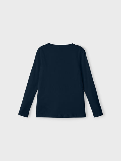 T-Shirt Name It  Nkfviolet Ls Loose Top K1 DARK SAPPHIRE