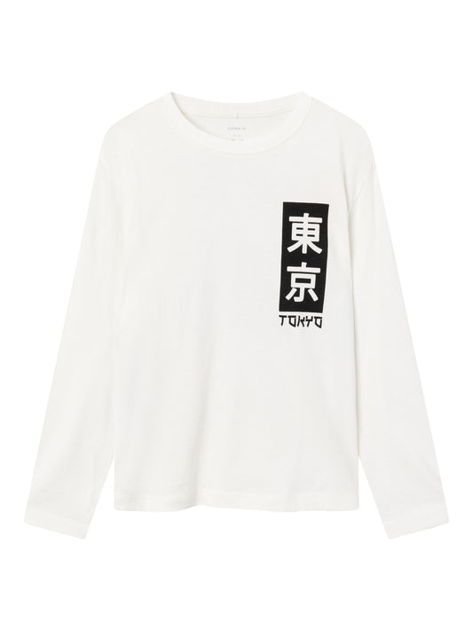 T-Shirt Name It  Nkmsnude Ls Loose Top JET STREAM