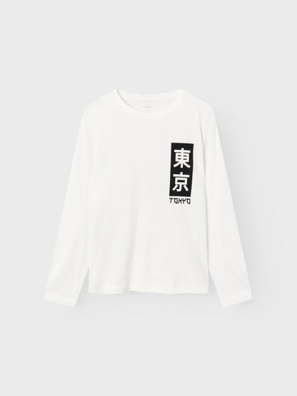 T-Shirt Name It  Nkmsnude Ls Loose Top JET STREAM