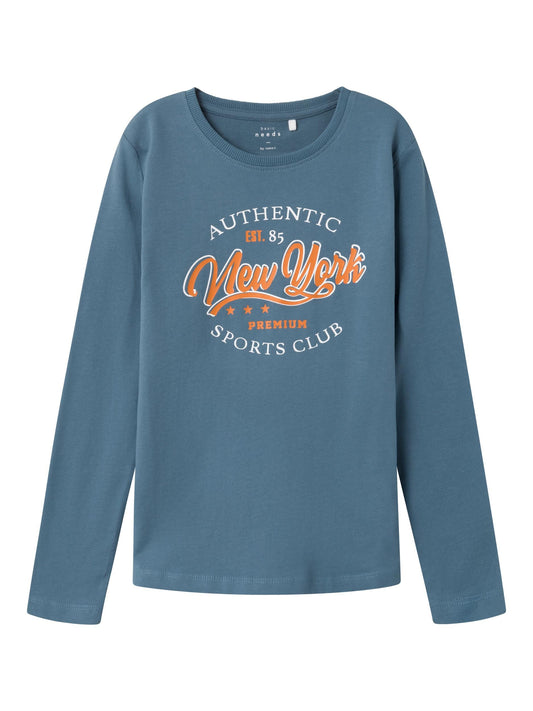 T-Shirt Name It  Nkmvictor Ls Top L1 BLUEFIN