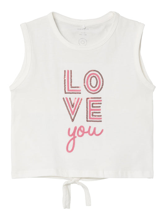 T-Shirt Name It Nkffopper Sl Cropped Top Box JET STREAM