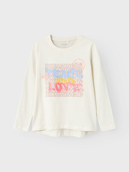 T-Shirt Name It Nkfviolet Ls Loose Top JET STREAM