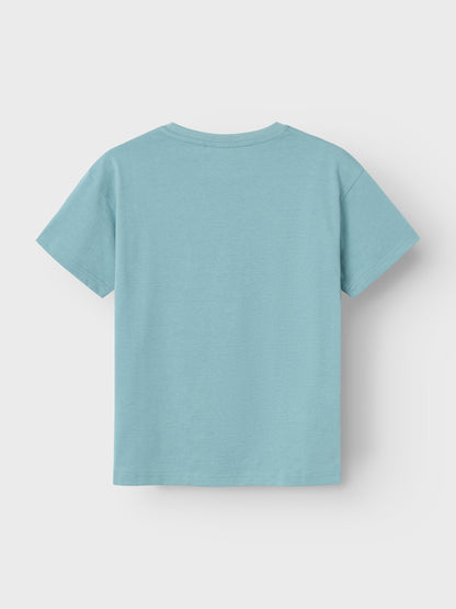 T-Shirt Name It Nkmvilian Ss Boxy Top MINERAL BLUE
