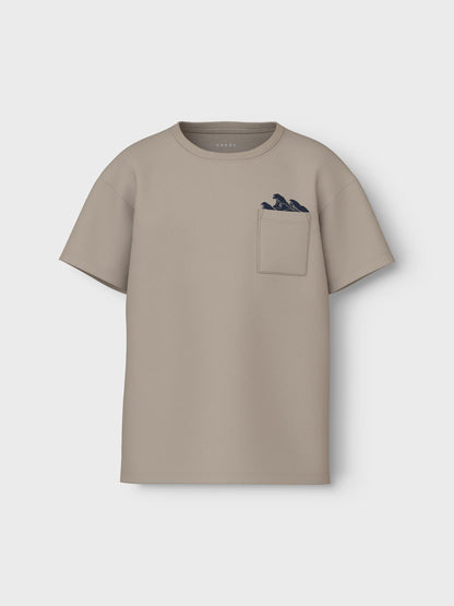 T-Shirt Name It Nkmvilian Ss Boxy Top PURE CASHMERE