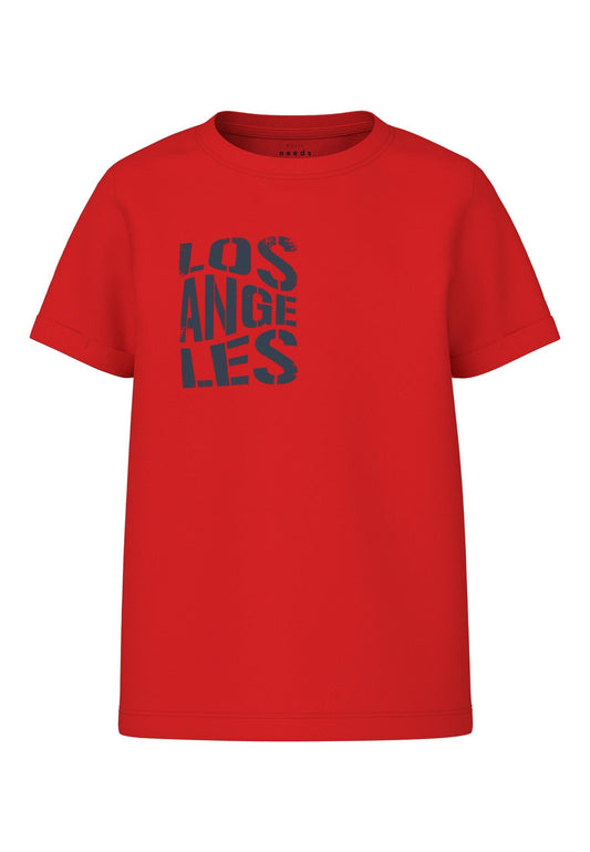 T-Shirt Name It Nkmvux Ss Top FIERY RED