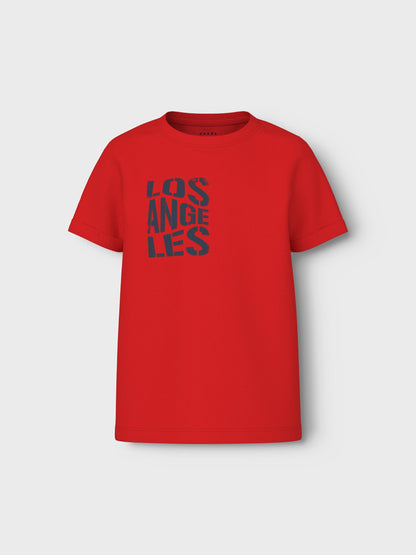 T-Shirt Name It Nkmvux Ss Top FIERY RED